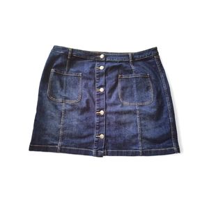 Eloquii Stretch Denim Button Through Jean Skirt size 20